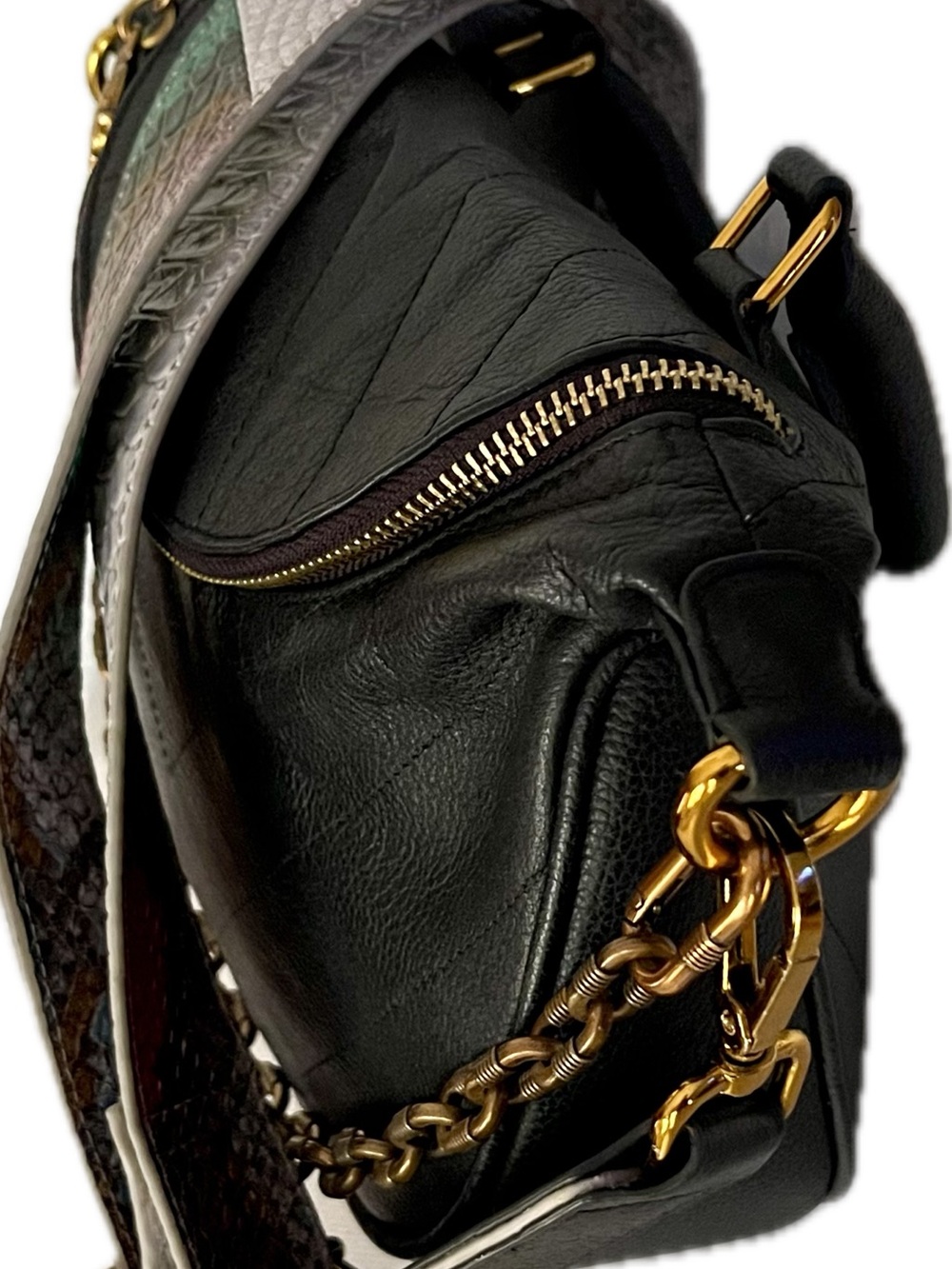 Sharif Chevron Quilted Hobo Leather Crossbody - Picture 8 of 16